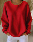 Rhosavienne – Textured Sweater met Zachte Comfort