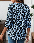 Astoria - Blouse met Halve Mouwen in Luipaardprint Groot