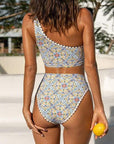Elke | trendy één-schouder-bikini met print