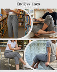Novirae - Dames capri broek met vichy ruitjes, casual pasvorm