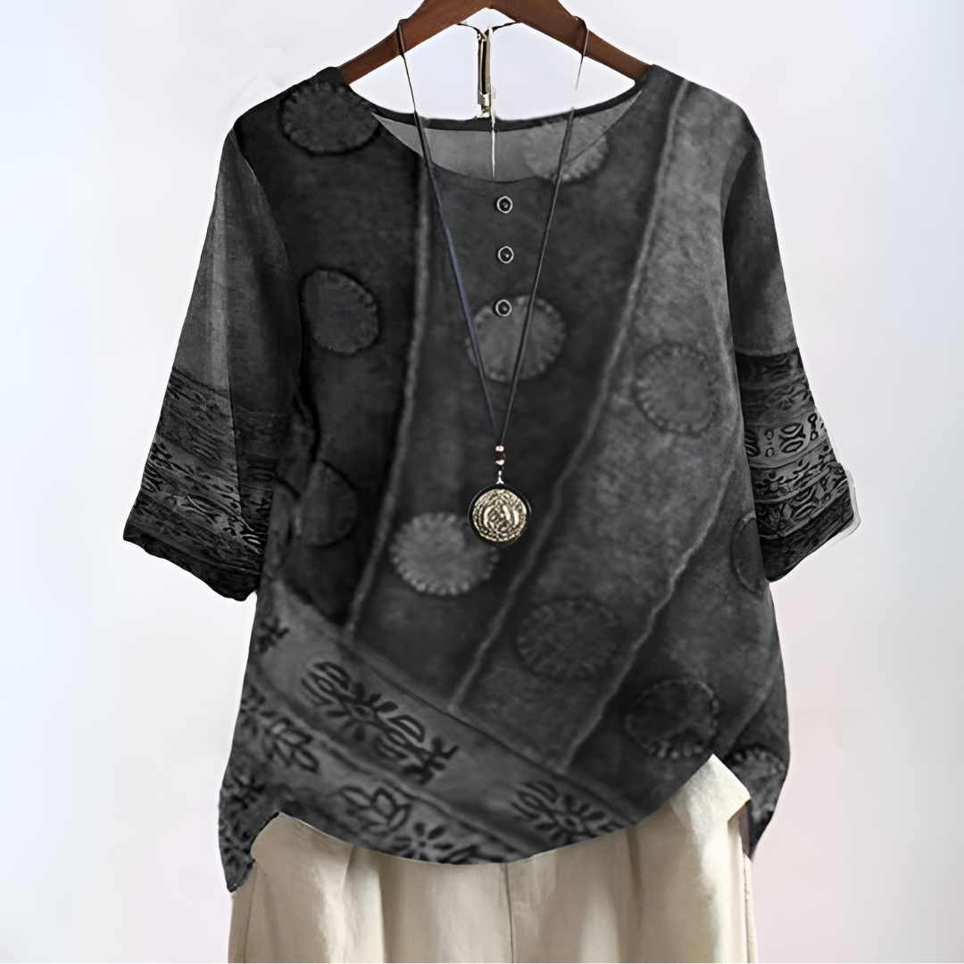 Elvoria - Zachte en Flatterende Boheemse Blouse