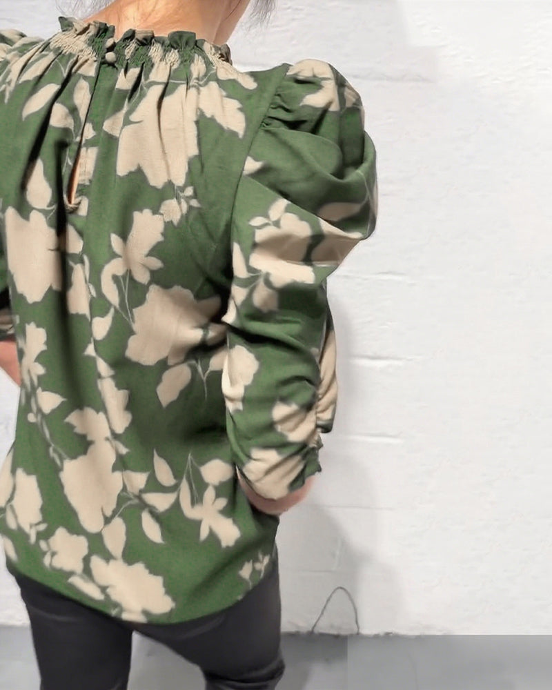 Bellamy - Blouse met Puffmouwen en Volants