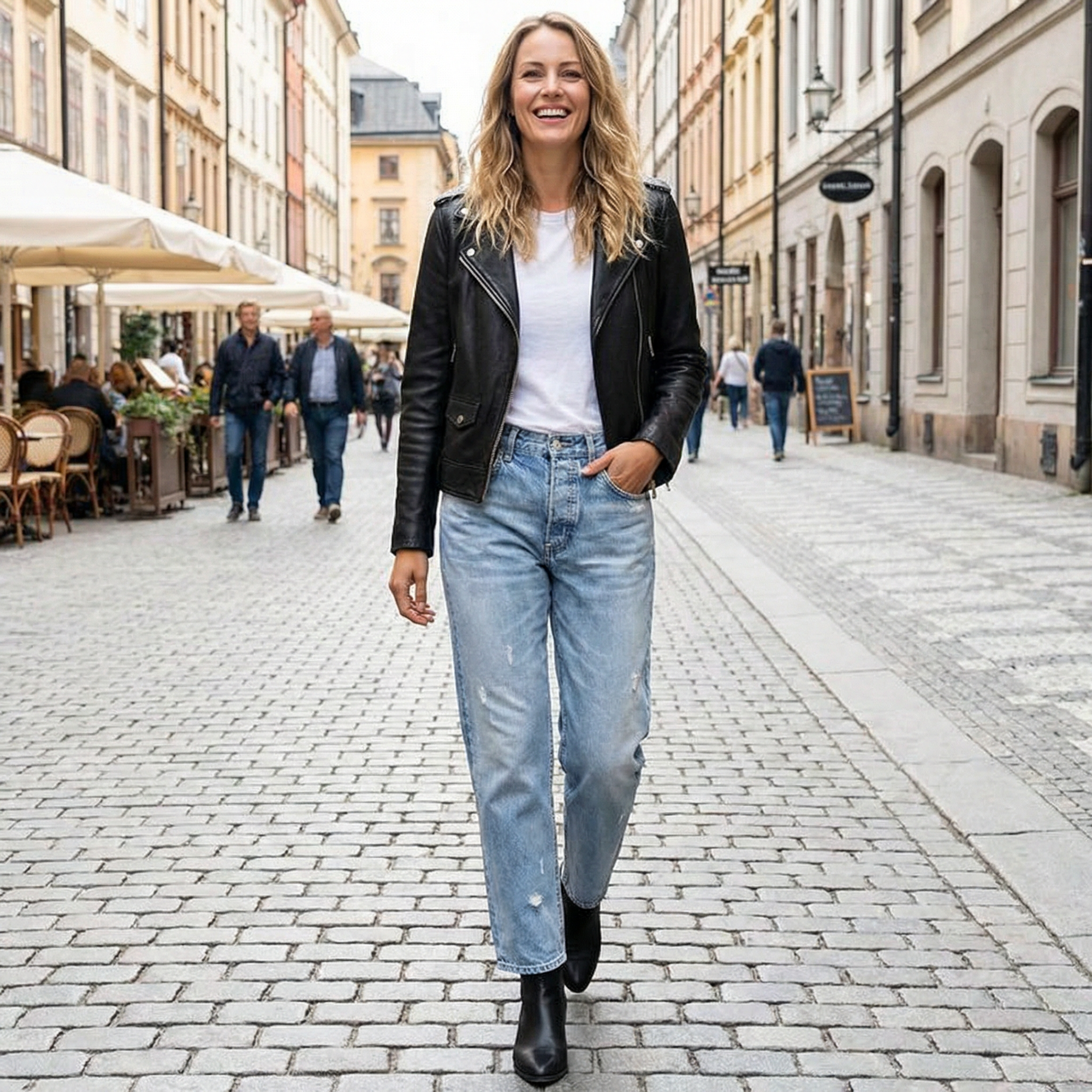 Cazira - Dames Jeans Rechstreeks Cropped Denim Moderne Comfort