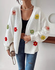 Risette - Gebreid gebloemd vest