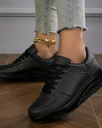 Brelina - Dames sneakers met plateauzool en veters van synthetisch leer voor dagelijks comfort