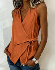 Sylethra - Dames asymmetrische mouwloze top met wikkellook voor de zomer