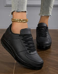 Brelina - Dames sneakers met plateauzool en veters van synthetisch leer voor dagelijks comfort