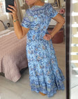 Denise - Maxi Bloemenjurk met V-Hals