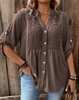 Hylora - Elegante Blouse met V-hals en Knopen