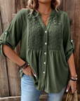 Hylora - Elegante Blouse met V-hals en Knopen