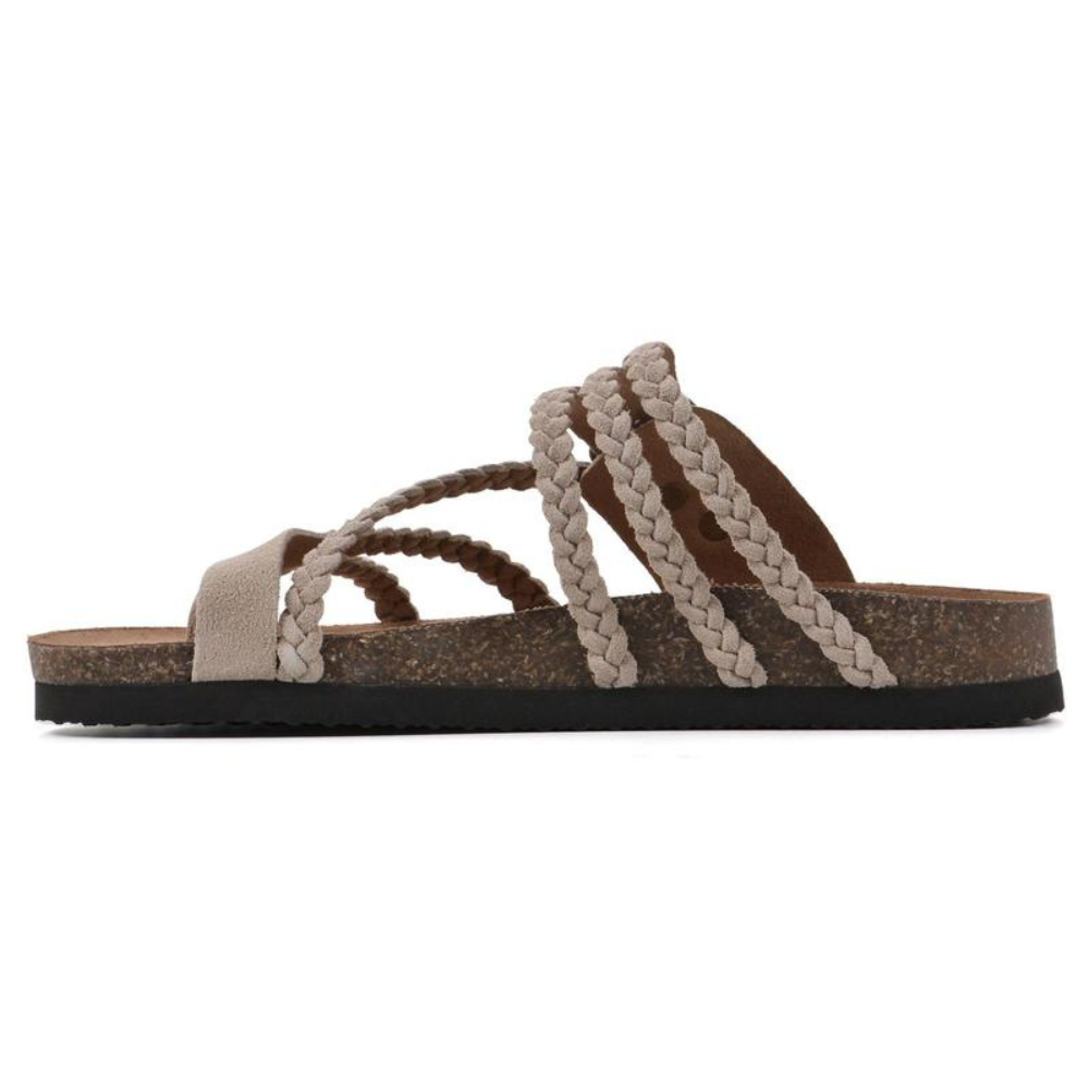 Adriana | Gevlochten Kurksandalen met Comfortvoetbed