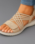 Janira - Dames sandalen met comfortabele verstelbare gevlochten banden