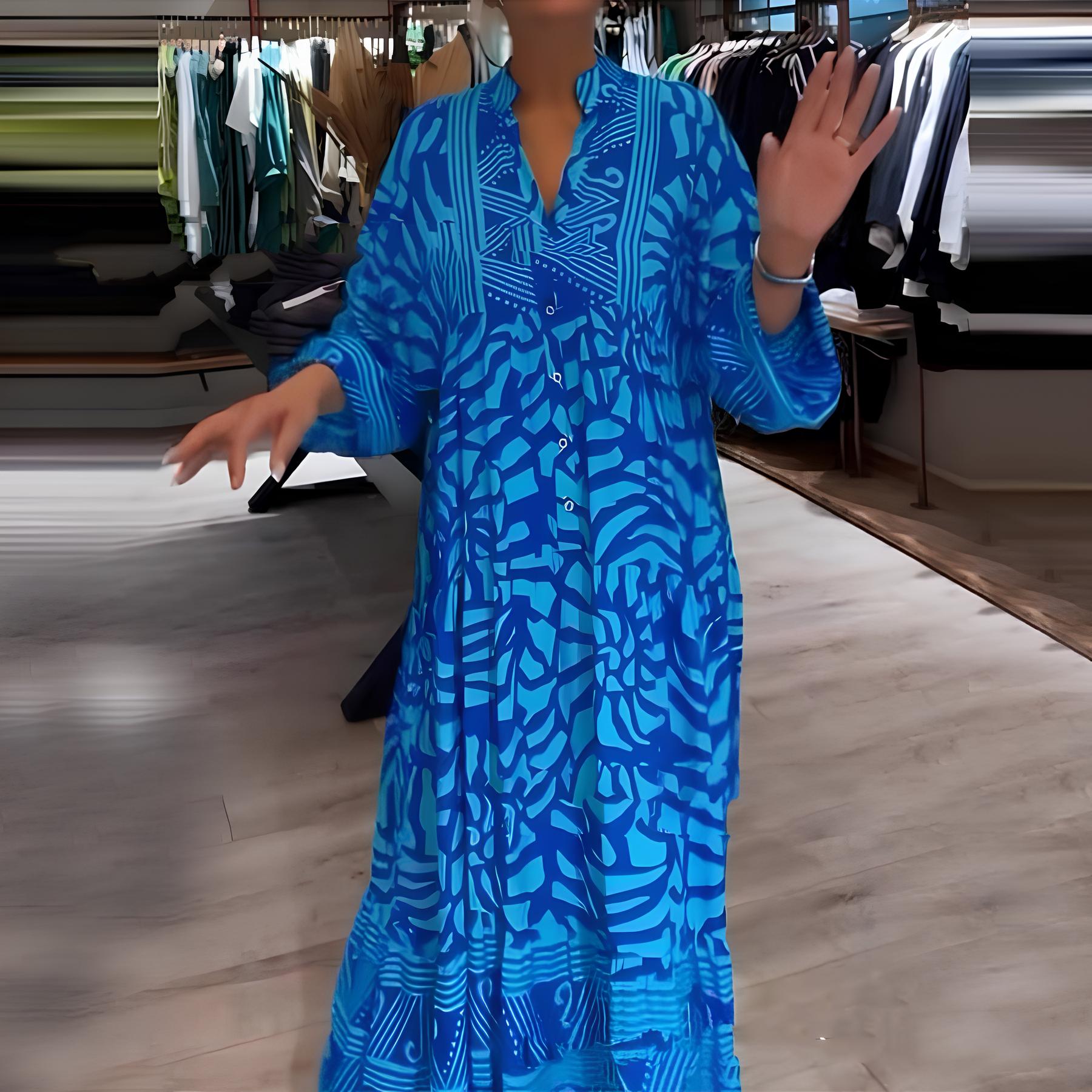 Inga - Luchtige Gekleurde Maxi Dress