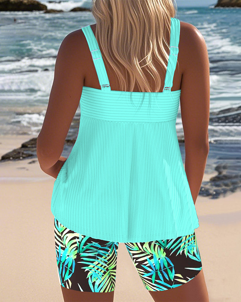 Laluna® kleurrijk tankini-set – kleurrijke strandoutfit voor de zomer