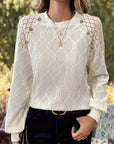 Gisellae - Blouse met Patroon en Lange Mouwen
