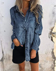 Linda - Suede look blouse