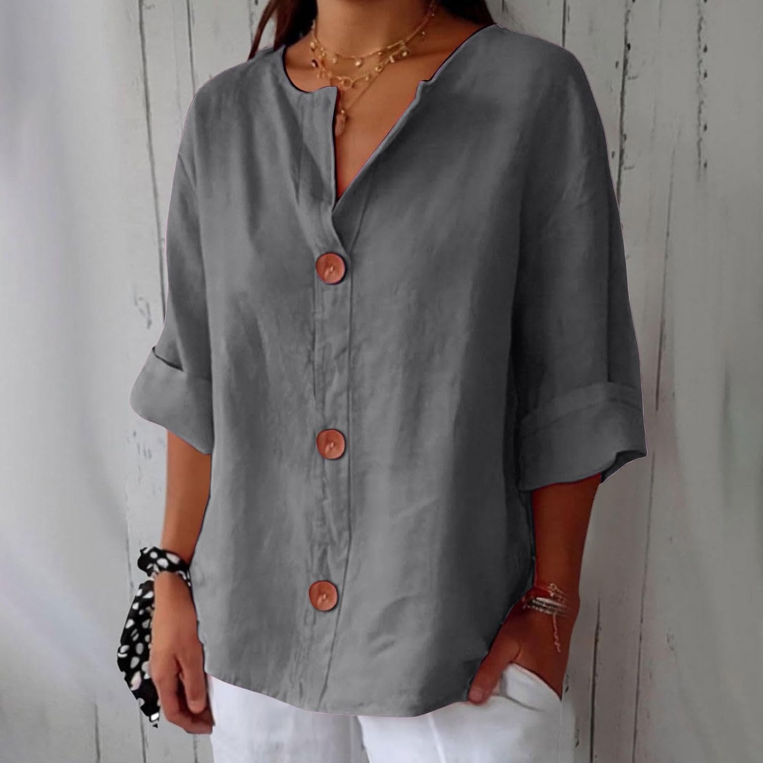 Dionelle - Linnen Casual Blouse