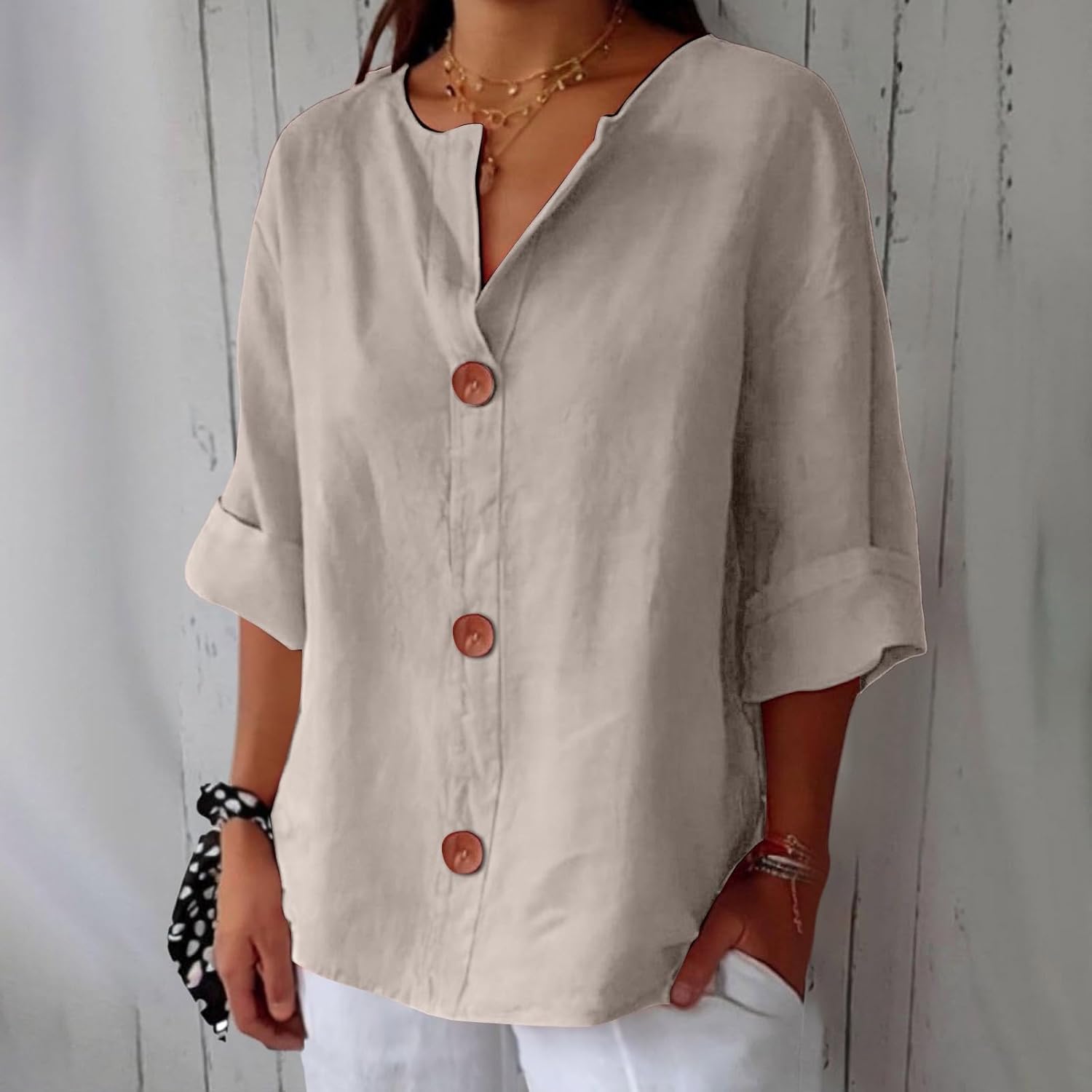 Dionelle - Linnen Casual Blouse