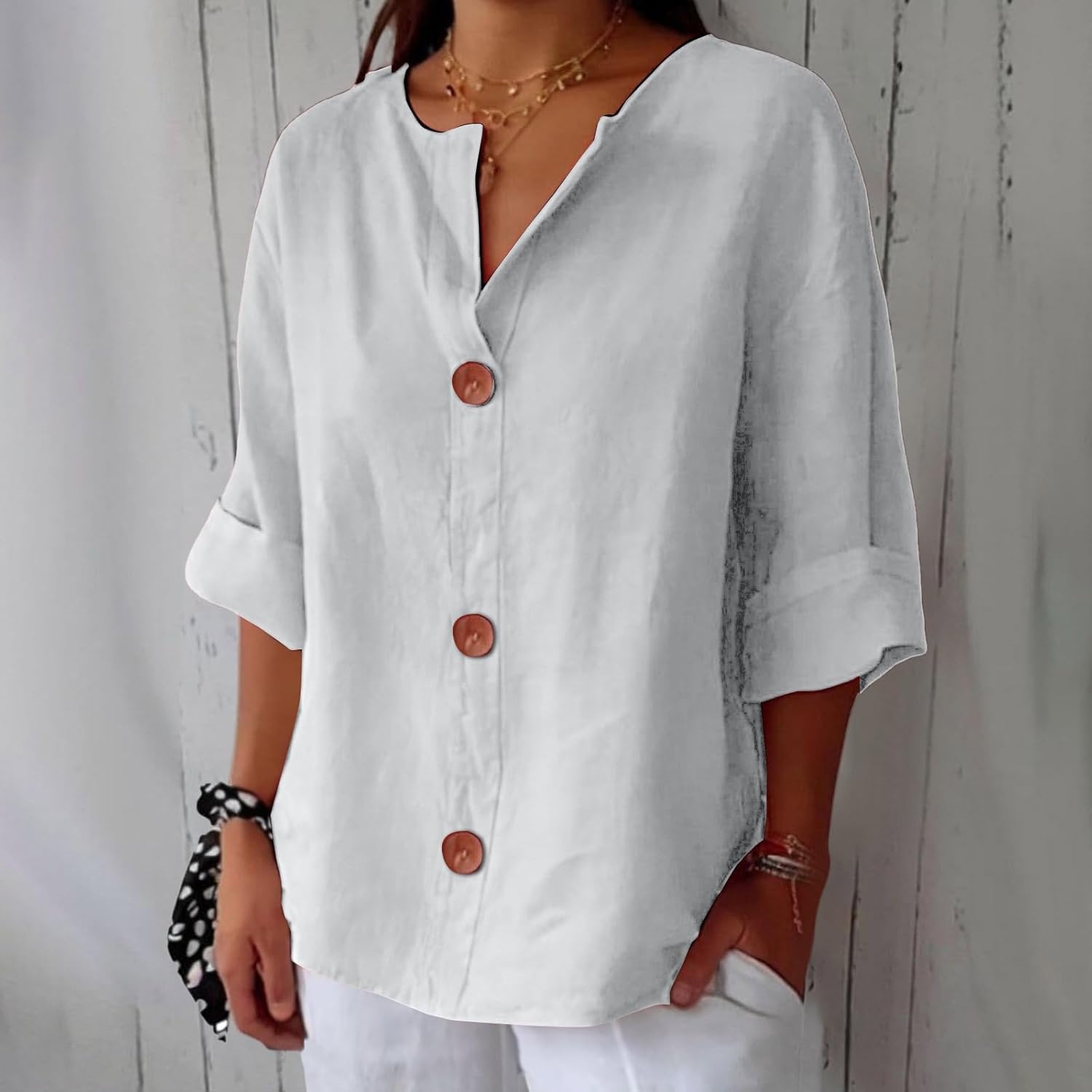 Dionelle - Linnen Casual Blouse