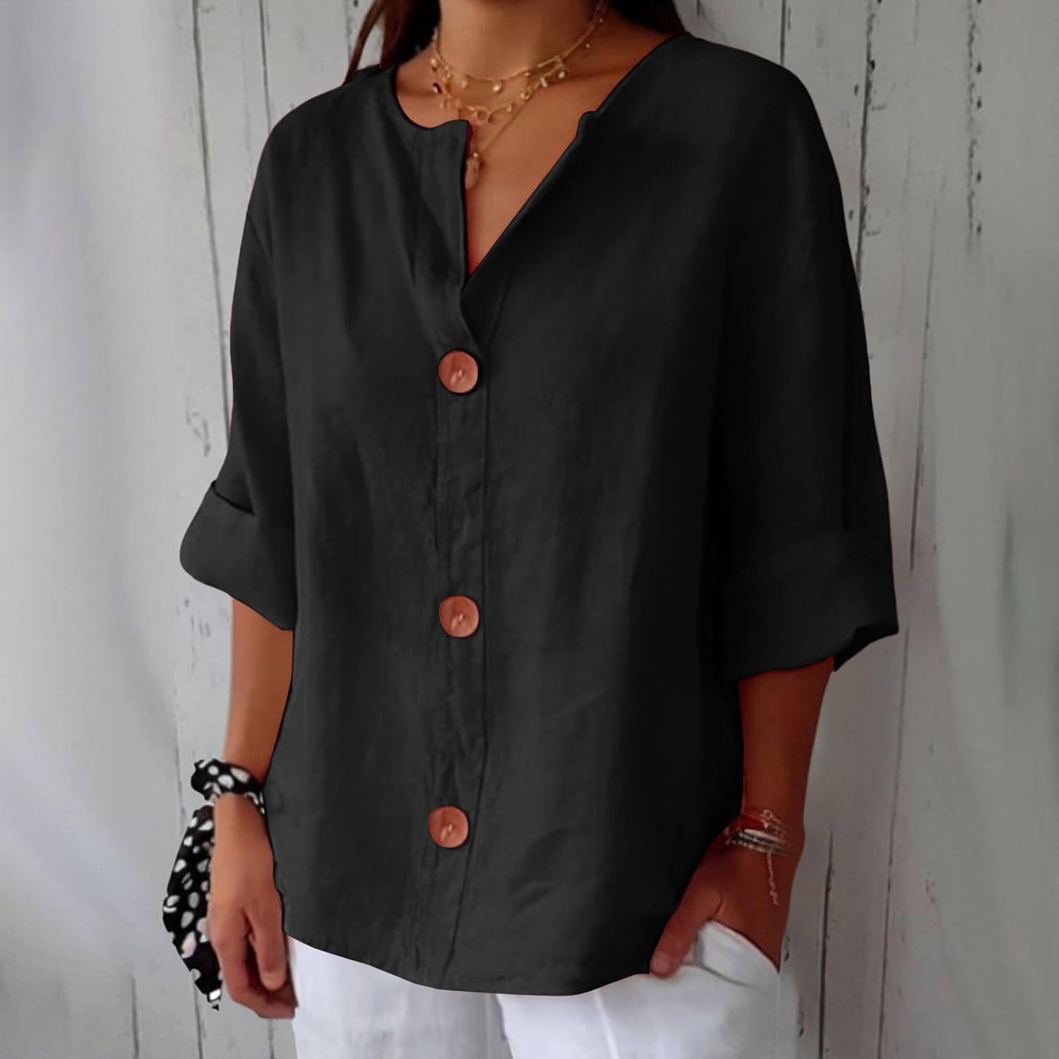 Dionelle - Linnen Casual Blouse