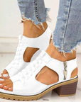 Gwenora - Dames sandalen met orthopedische blokhak