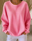 Rhosavienne – Textured Sweater met Zachte Comfort