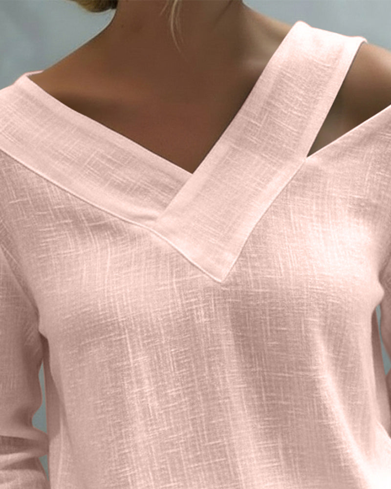 Melyra - Elegante Top met Asymmetrische V-Hals