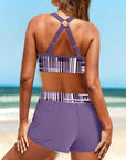 Janette - Elegante hooggetailleerde geribbelde bikini