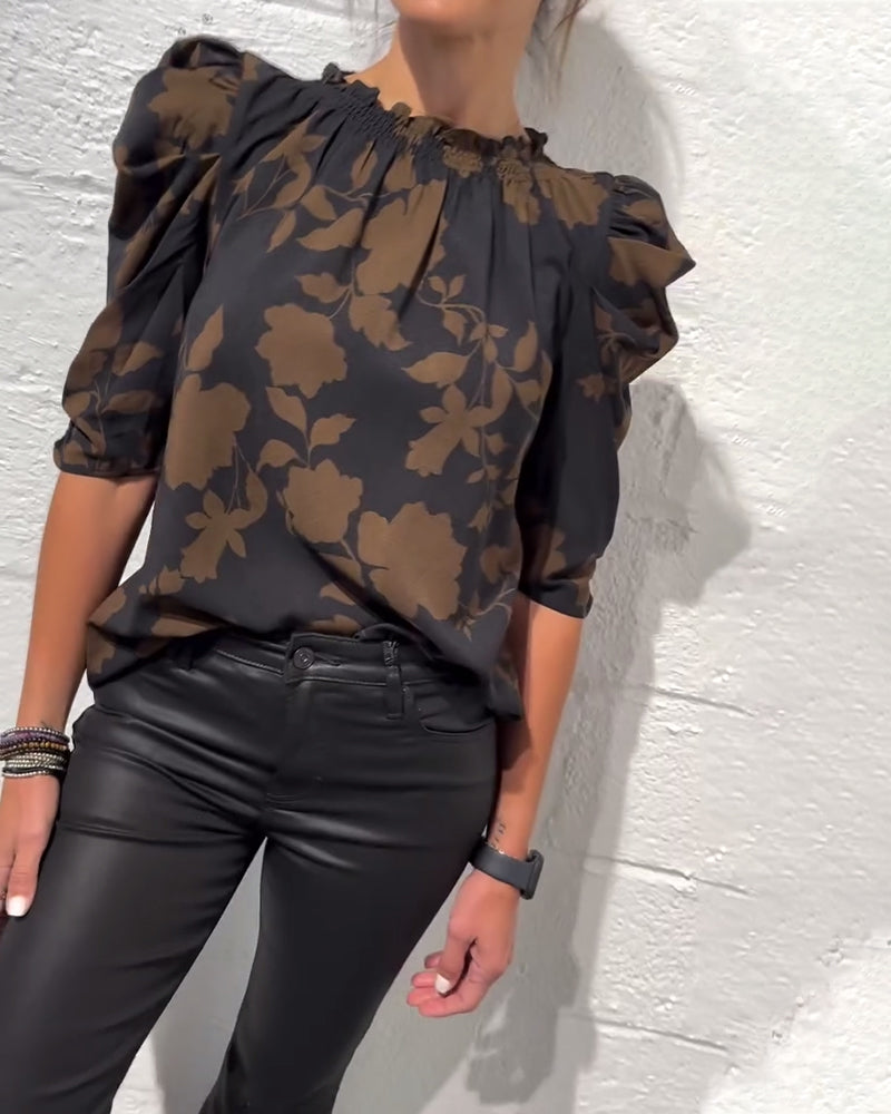 Bellamy - Blouse met Puffmouwen en Volants