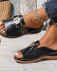 Nélia - Luchtige Comfort Sandalen met Grote Band