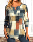Erin -Top met geometrische print