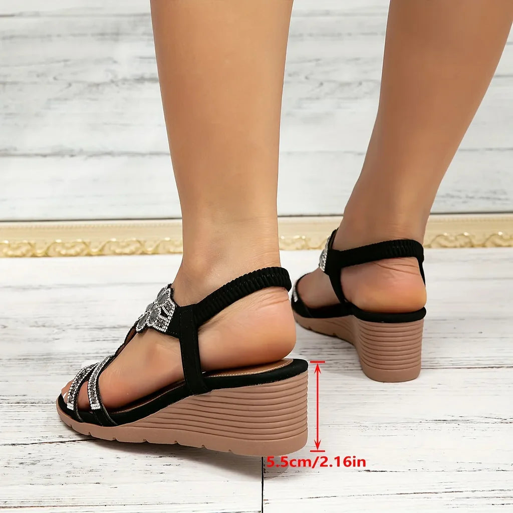 Gryvella - Dames orthopedische comfort sandalen met hak voor de zomer