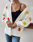 Risette - Gebreid gebloemd vest