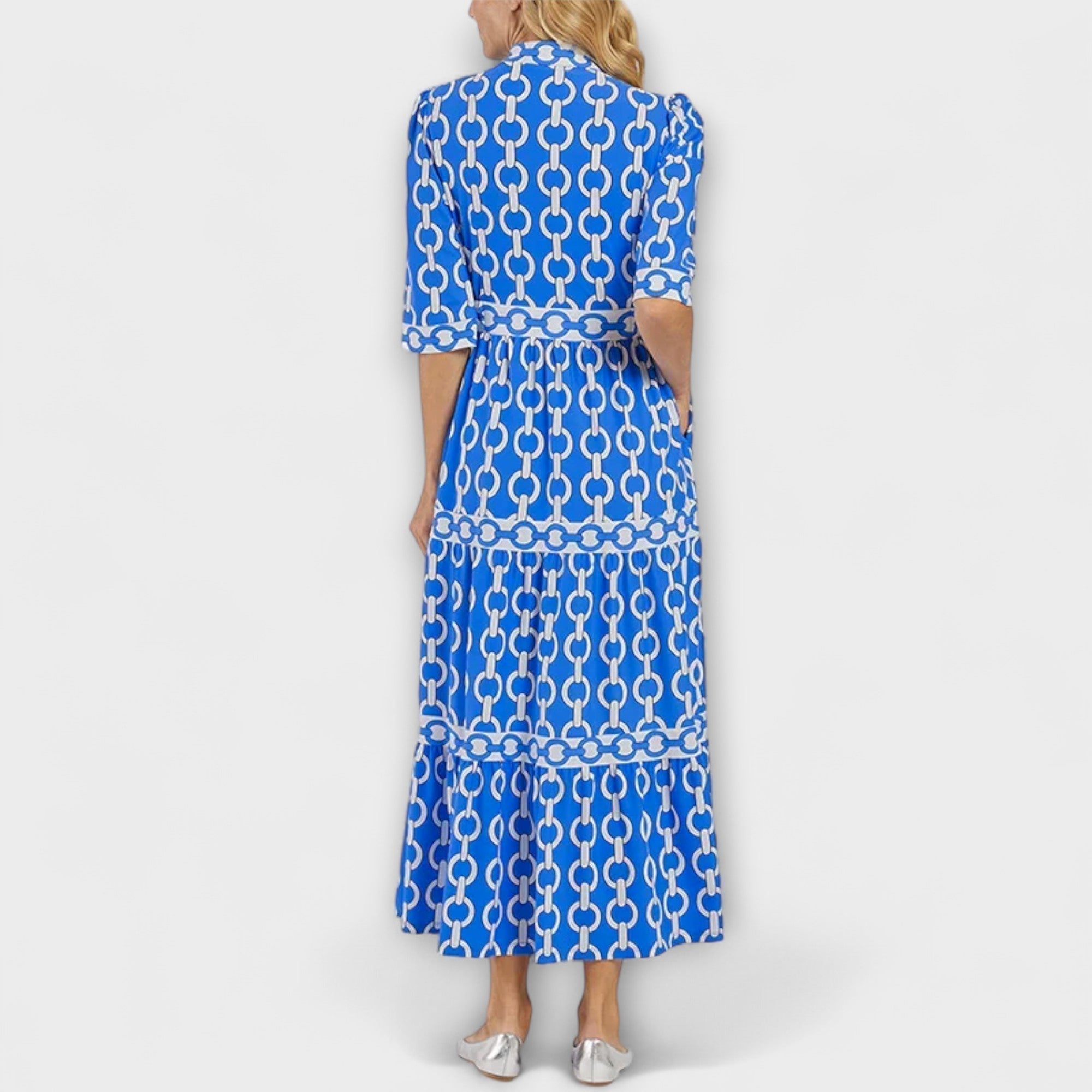 Corinna - midi-jurk met kettingmotief