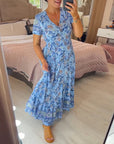 Denise - Maxi Bloemenjurk met V-Hals