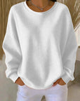 Rhosavienne – Textured Sweater met Zachte Comfort