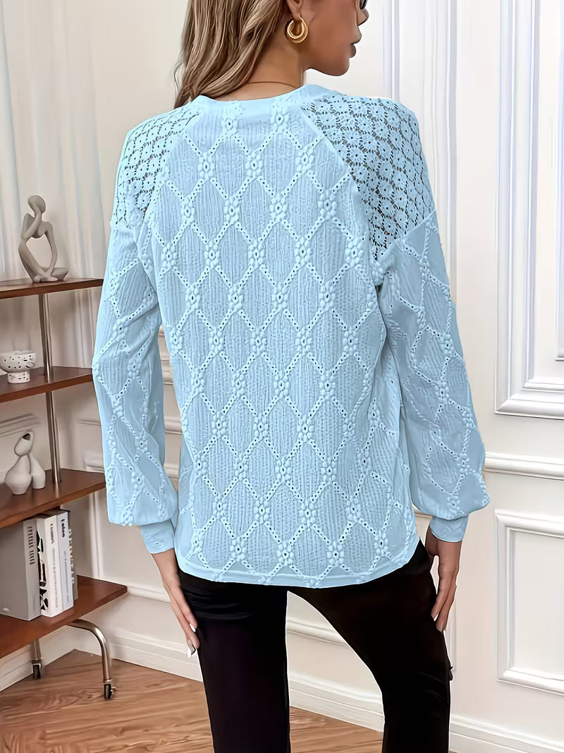 Gisellae - Blouse met Patroon en Lange Mouwen