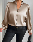 Thaliravelle - Elegante Blouse met Puffmouwen en V-hals
