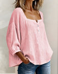 Glyressa - Elegante Damesblouse met Vierkante Hals