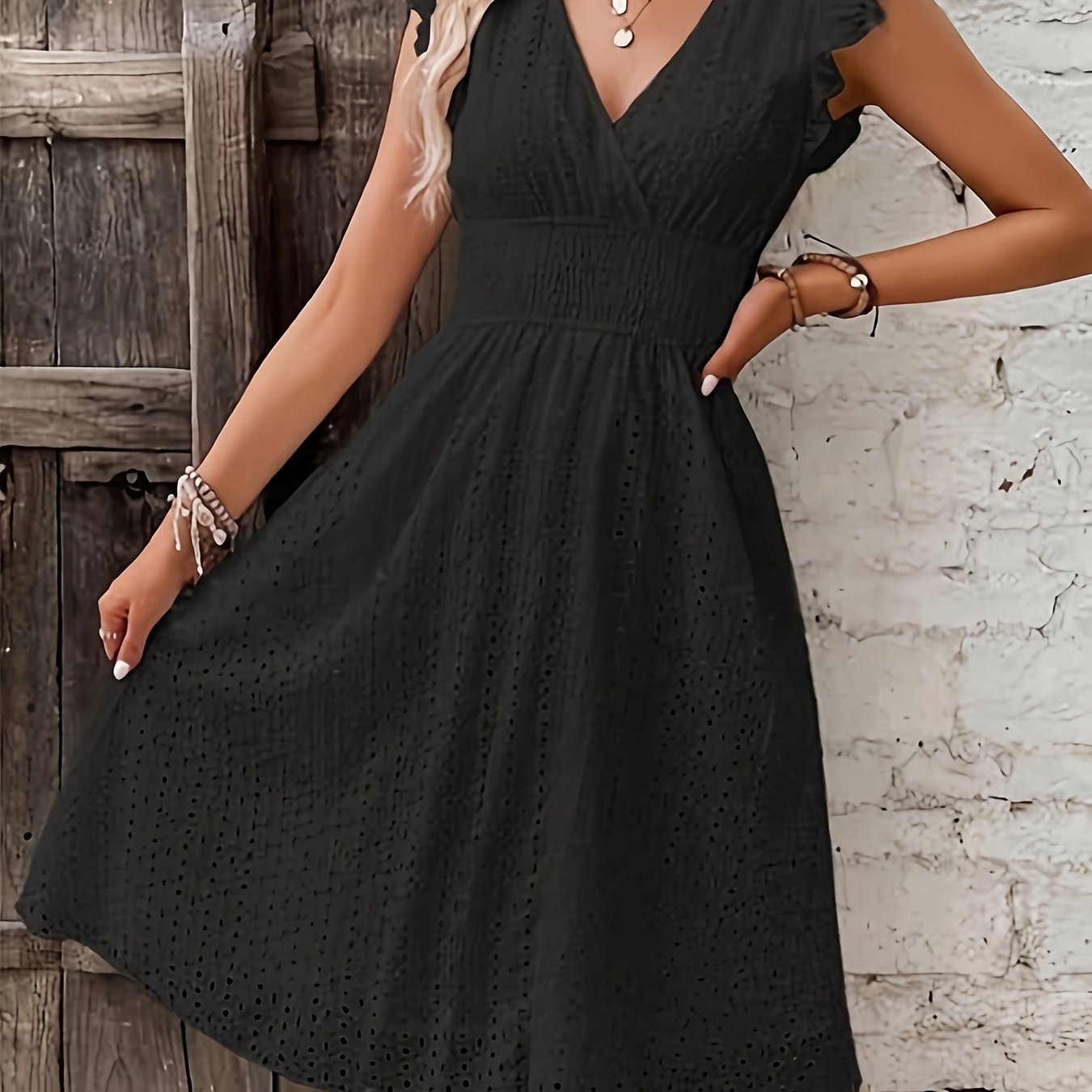 Darianne - Elegante getailleerde zomerjurk