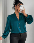 Thaliravelle - Elegante Blouse met Puffmouwen en V-hals