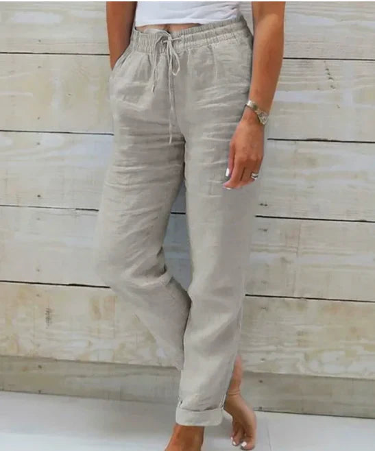 Tamina - Casual Broek met Trekkoorden