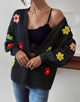 Risette - Gebreid gebloemd vest
