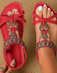 Hovira - Comfortabele Boheemse Platte Sandalen in Ibiza Chic Stijl