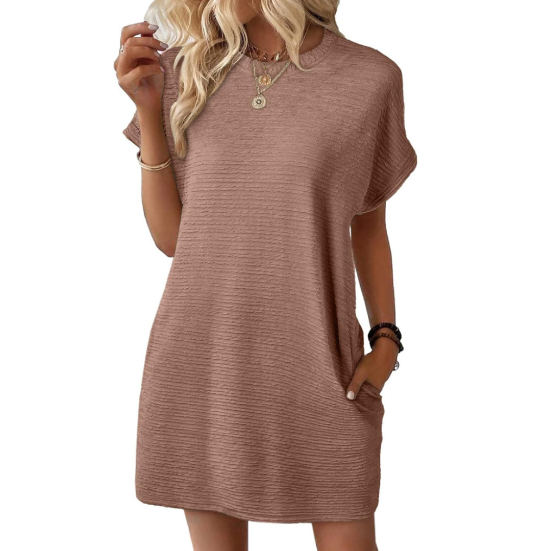 Aurellia - Zomerjurk voor dames met ronde hals en casual snit
