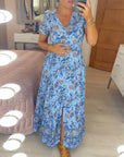 Denise - Maxi Bloemenjurk met V-Hals