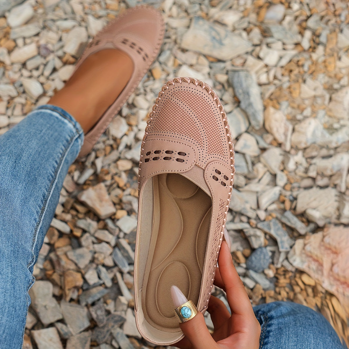Glysoria - Ademend en lichtgewicht orthopedische platte schoenen voor dames