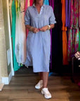 Cato - Gestreepte blousejurk voor dames