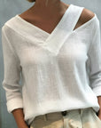 Melyra - Elegante Top met Asymmetrische V-Hals