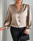 Thaliravelle - Elegante Blouse met Puffmouwen en V-hals
